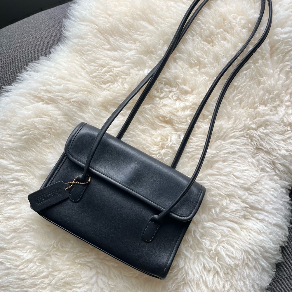 Coach Black Leather Shoulder Bag